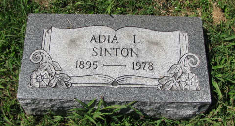 Headstone of Adia L. Sinton (n&eacute;e Bolden) 1895 - 1978