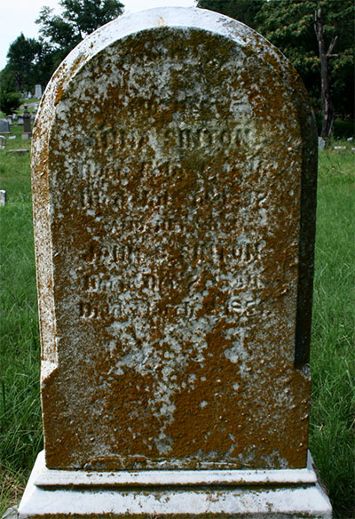 Headstone of Anna Sinton (n&eacute;e Jackson) 1795 - 1847
