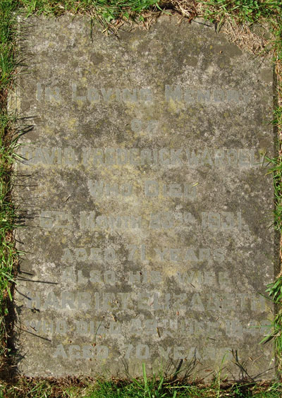 Headstone of Harriet Elizabeth Wardell (n&eacute;e Hall) 1878 - 1948