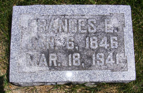 Headstone of Frances Emma Willett (n�e Hillis) 1846 - 1941