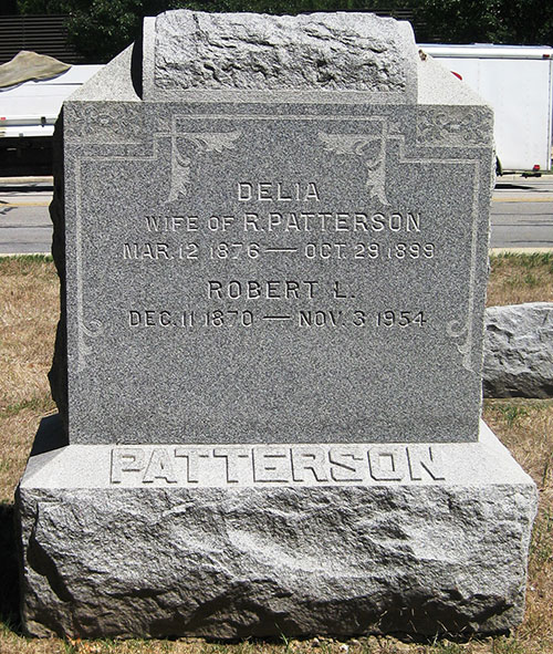 Headstone of Anna Delia Patterson (n&eacute;e Brossman) 1875 - 1999